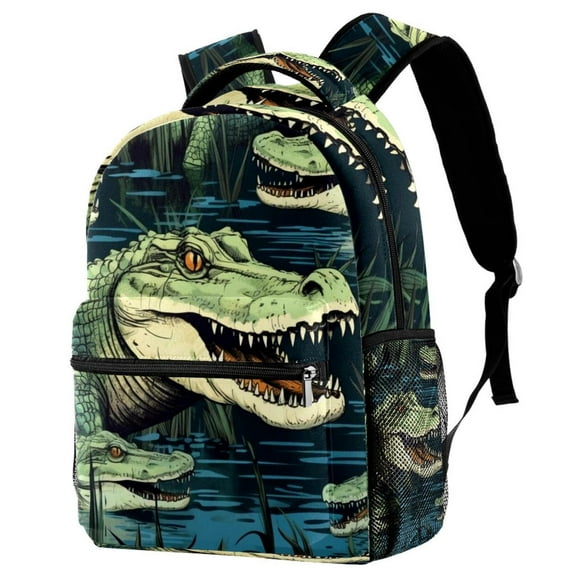 Lightweight Backpack Crocodile School Bag Travel Laptop Daypack for Men Women Casual Rucksack