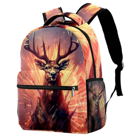 Lightweight Backpack Deer School Bag Travel Laptop Daypack for Men Women Casual Rucksack