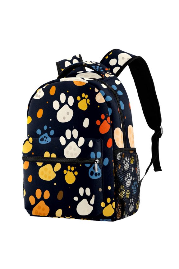 Lightweight Backpack Dog Paw Prints School Bag Travel Laptop Daypack for Men Women Casual Rucksack