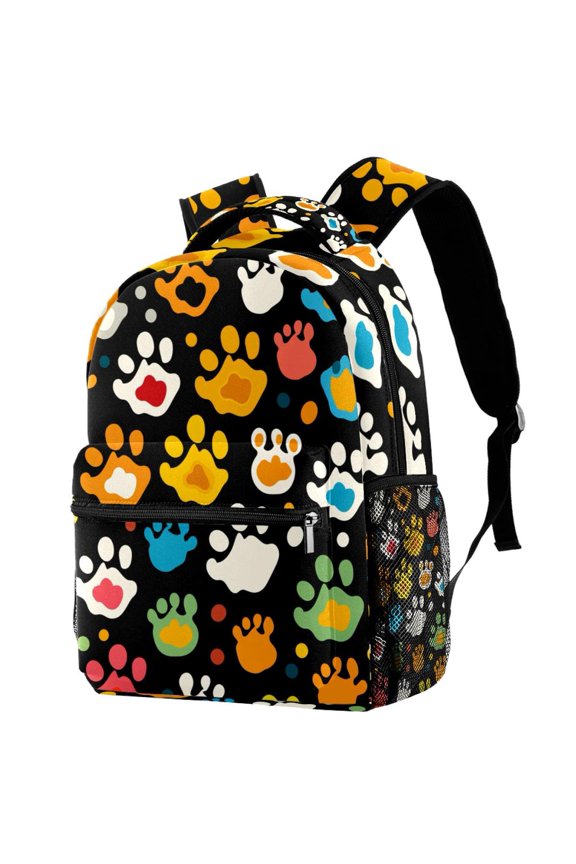 Lightweight Backpack Dog Paw Prints School Bag Travel Laptop Daypack for Men Women Casual Rucksack