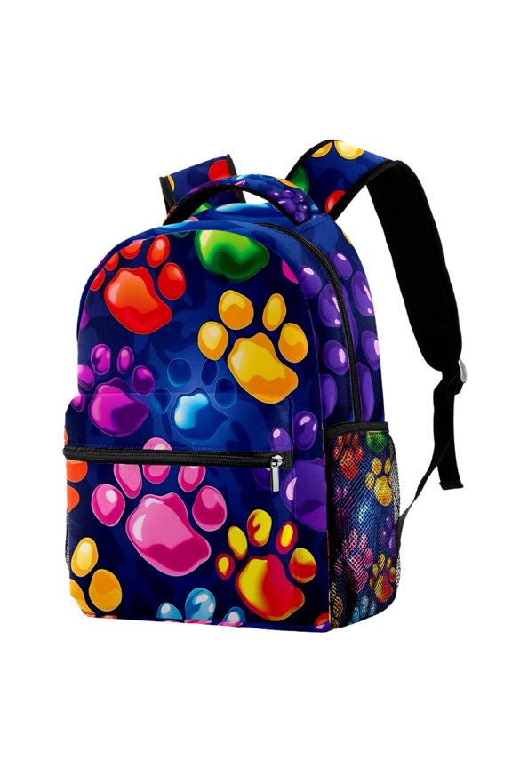 Lightweight Backpack Dog Paw Prints School Bag Travel Laptop Daypack for Men Women Casual Rucksack