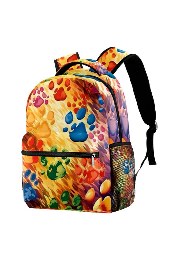 Lightweight Backpack Dog Paw Prints School Bag Travel Laptop Daypack for Men Women Casual Rucksack