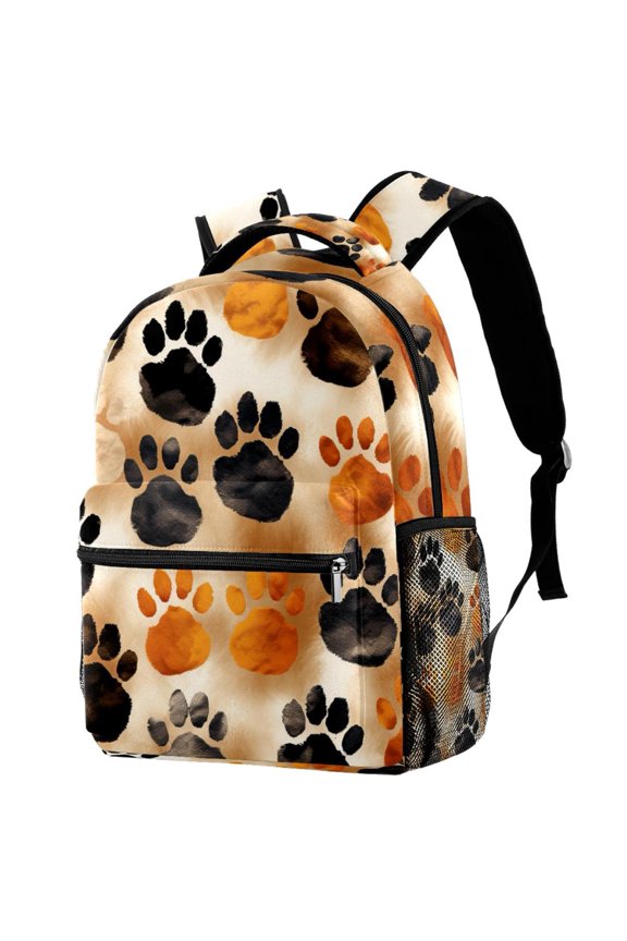 Lightweight Backpack Dog Paw Prints School Bag Travel Laptop Daypack for Men Women Casual Rucksack