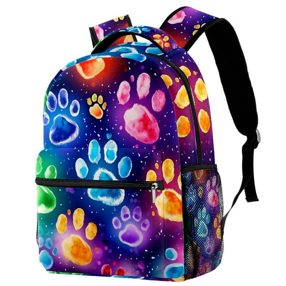 Lightweight Backpack Dog Paw Prints School Bag Travel Laptop Daypack for Men Women Casual Rucksack