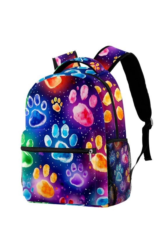 Lightweight Backpack Dog Paw Prints School Bag Travel Laptop Daypack for Men Women Casual Rucksack