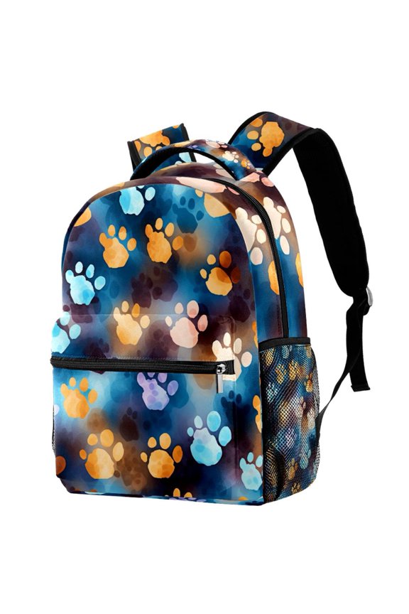 Lightweight Backpack Dog Paw Prints School Bag Travel Laptop Daypack for Men Women Casual Rucksack