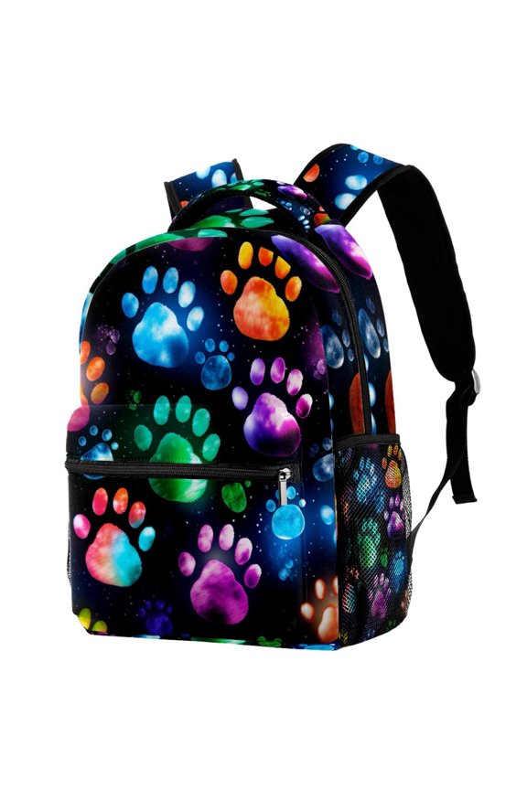 Lightweight Backpack Dog Paw Prints School Bag Travel Laptop Daypack for Men Women Casual Rucksack