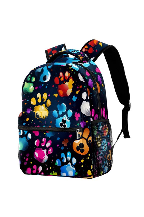 Lightweight Backpack Dog Paw Prints School Bag Travel Laptop Daypack for Men Women Casual Rucksack