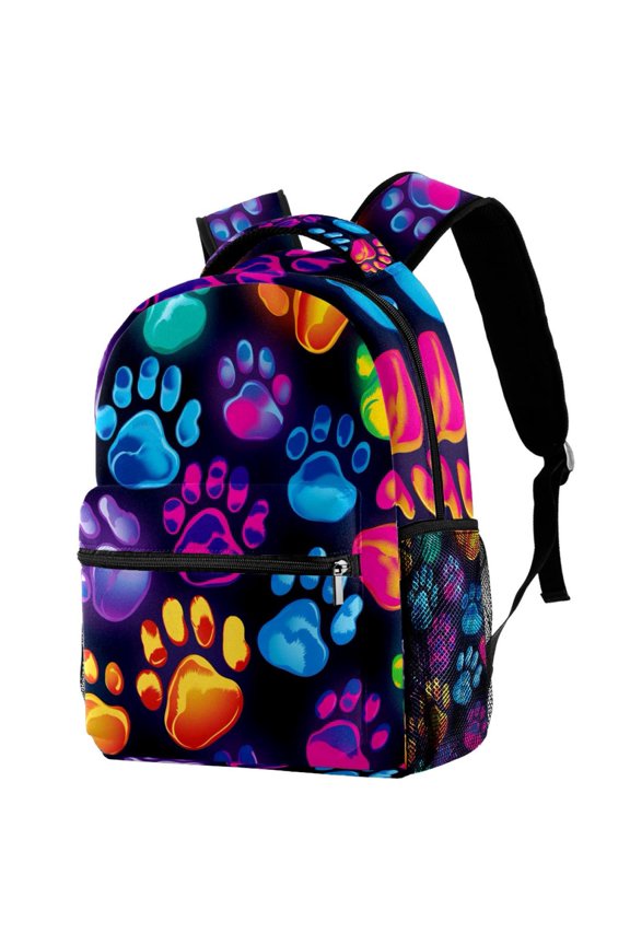 Lightweight Backpack Dog Paw Prints School Bag Travel Laptop Daypack for Men Women Casual Rucksack