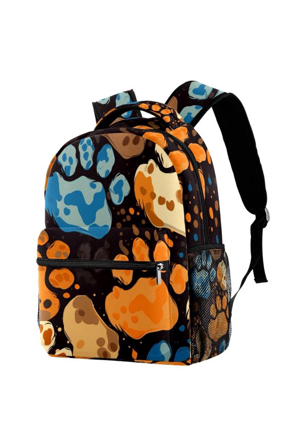 Lightweight Backpack Dog Paw Prints School Bag Travel Laptop Daypack for Men Women Casual Rucksack