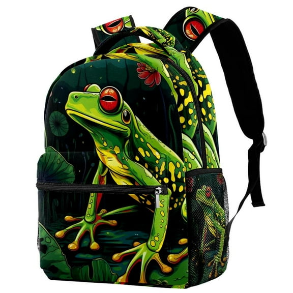 Lightweight Backpack Frog School Bag Travel Laptop Daypack for Men Women Casual Rucksack