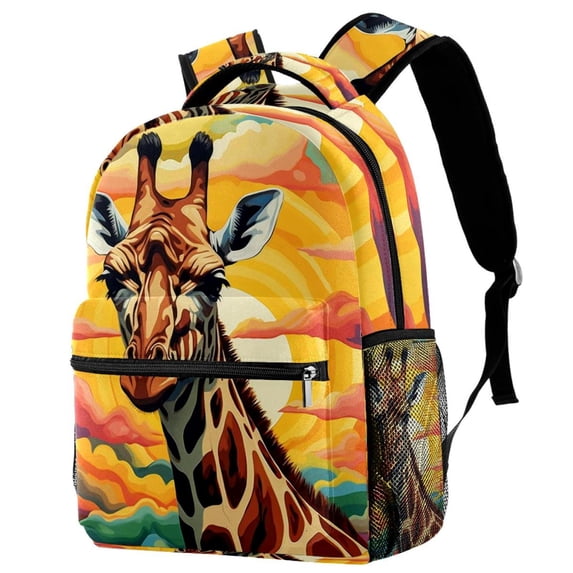 Lightweight Backpack Giraffe School Bag Travel Laptop Daypack for Men Women Casual Rucksack