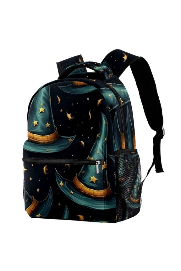 Lightweight Backpack Halloween Witch Hat School Bag Travel Laptop Daypack for Men Women Casual Rucksack