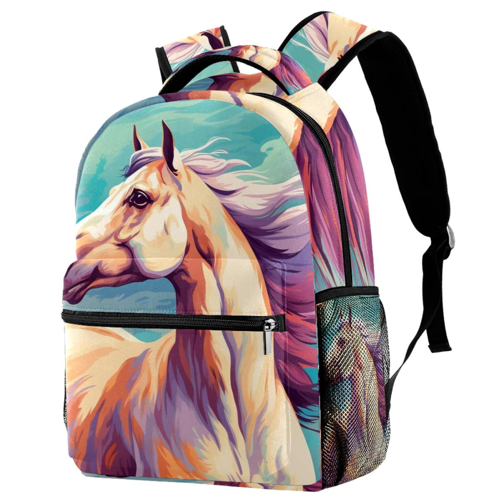 Lightweight Backpack Horse School Bag Travel Laptop Daypack  display picture 1