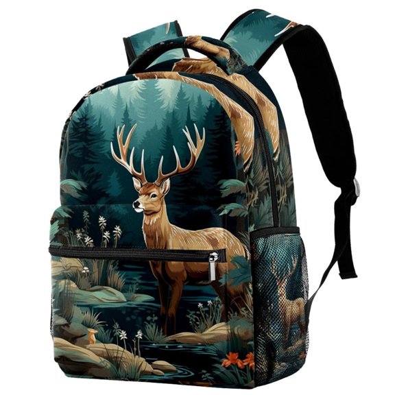 Lightweight Backpack Jungle Elk School Bag Travel Laptop Daypack for Men Women Casual Rucksack