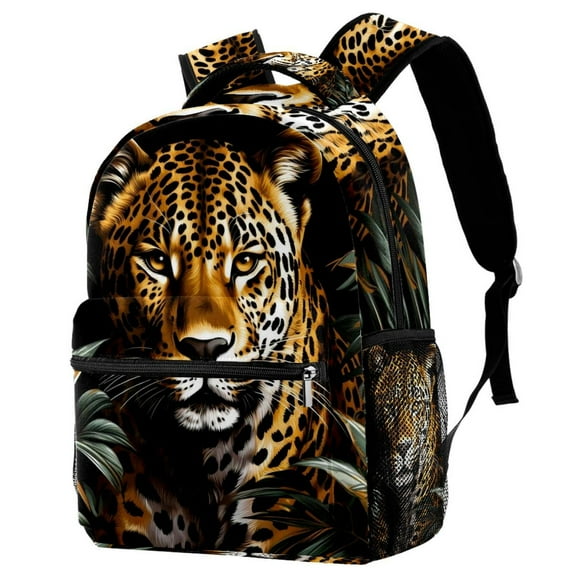 Lightweight Backpack Leopard School Bag Travel Laptop Daypack for Men Women Casual Rucksack