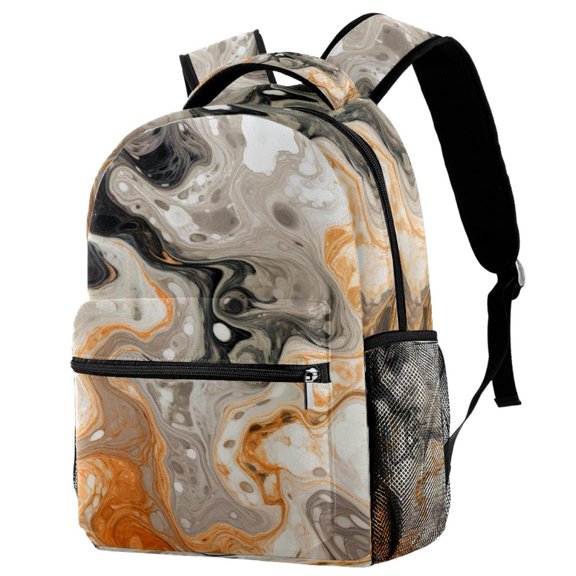 Lightweight Backpack Marble Texture School Bag Travel Laptop Daypack for Men Women Casual Rucksack