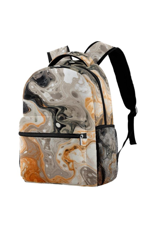 Lightweight Backpack Marble Texture School Bag Travel Laptop Daypack for Men Women Casual Rucksack