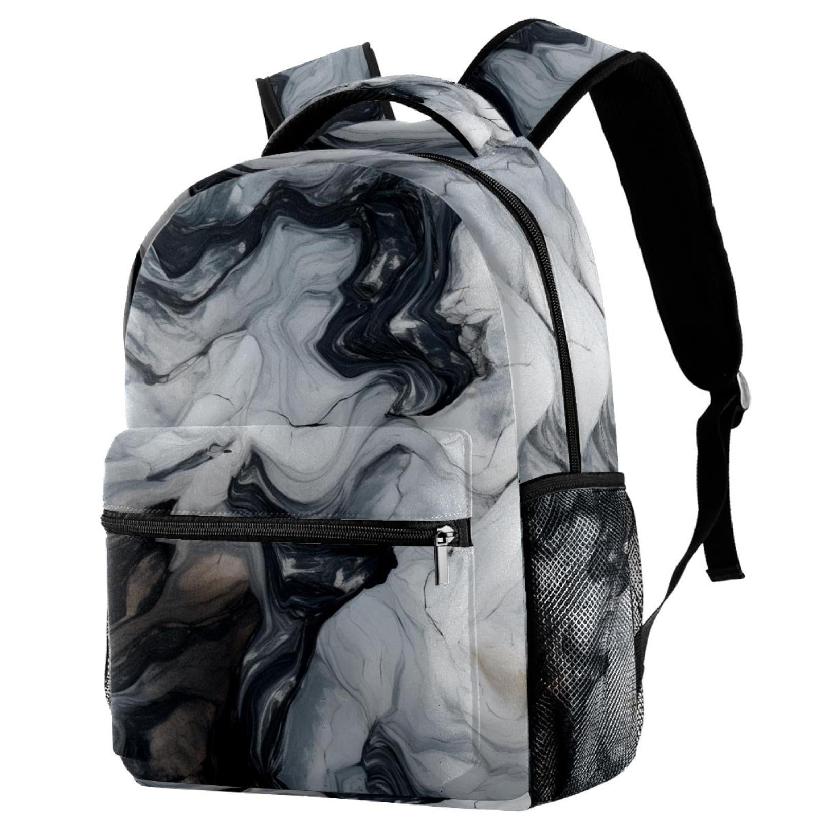 Lightweight Backpack Marble Texture School Bag Travel Laptop Daypack ...