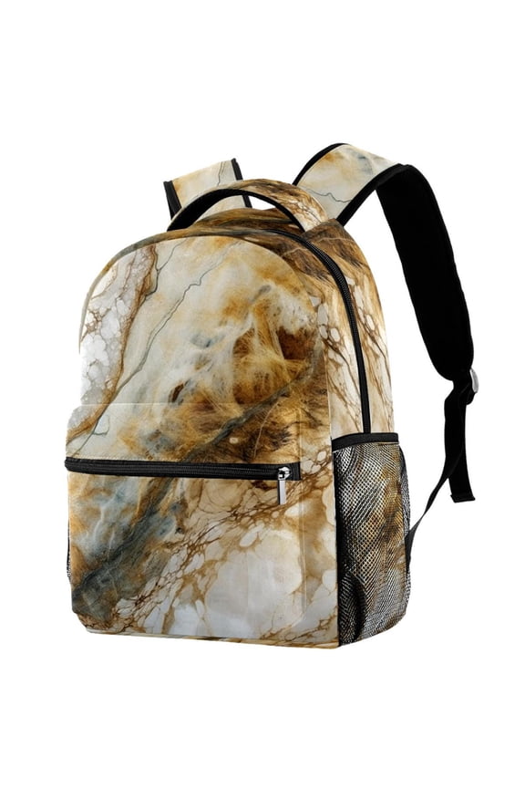 Lightweight Backpack Marble Texture School Bag Travel Laptop Daypack for Men Women Casual Rucksack