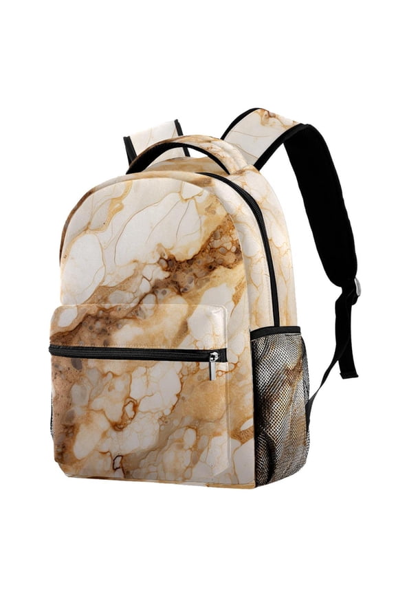 Lightweight Backpack Marble Texture School Bag Travel Laptop Daypack for Men Women Casual Rucksack