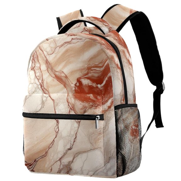 Lightweight Backpack Marble Texture School Bag Travel Laptop Daypack for Men Women Casual Rucksack