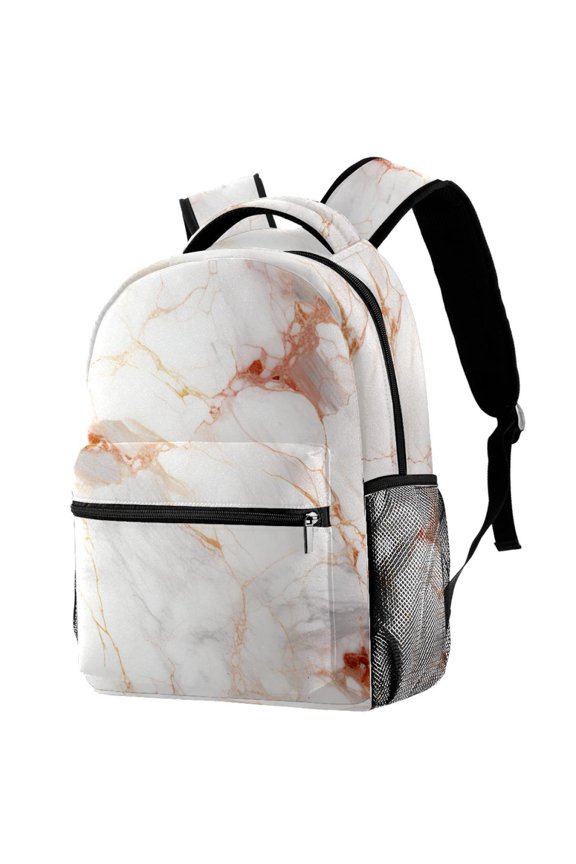 Lightweight Backpack Marble Texture School Bag Travel Laptop Daypack for Men Women Casual Rucksack