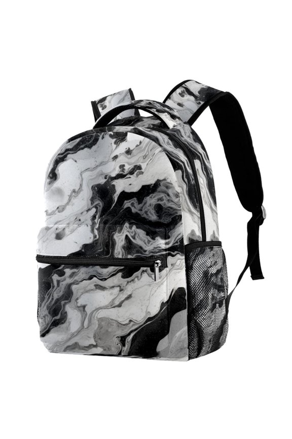 Lightweight Backpack Marble Texture School Bag Travel Laptop Daypack for Men Women Casual Rucksack