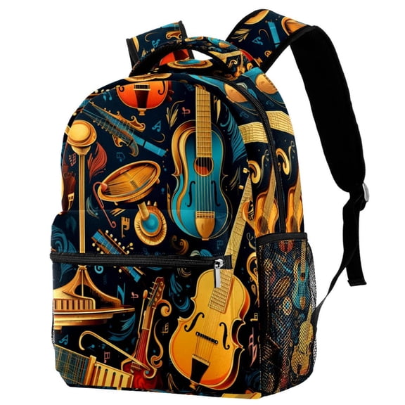 Lightweight Backpack Musical Instrument School Bag Travel Laptop Daypack for Men Women Casual Rucksack