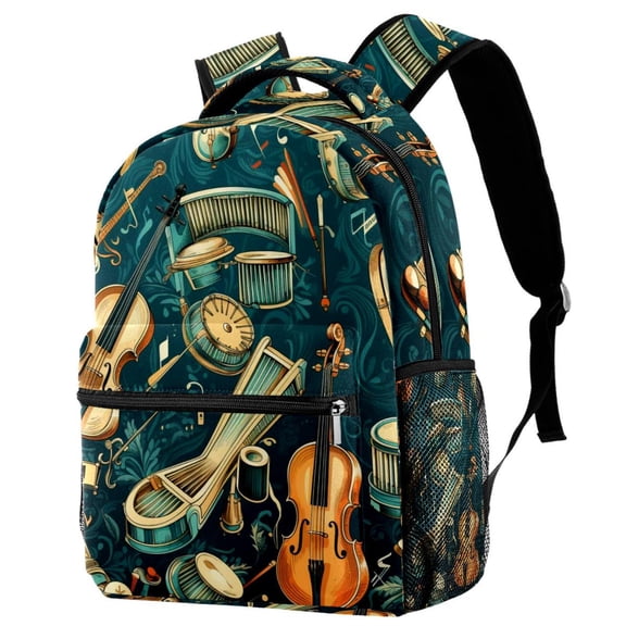 Lightweight Backpack Musical Instrument School Bag Travel Laptop Daypack for Men Women Casual Rucksack
