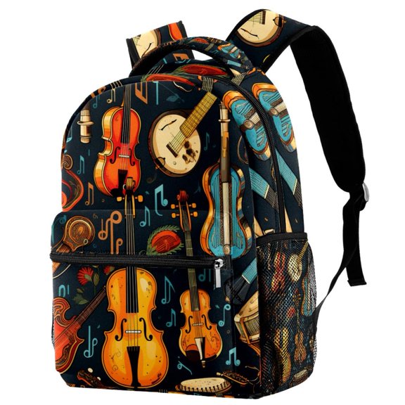 Lightweight Backpack Musical Instrument School Bag Travel Laptop Daypack for Men Women Casual Rucksack