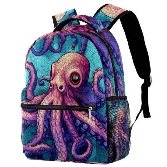 Lightweight Backpack Octopus School Bag Travel Laptop Daypack for Men Women Casual Rucksack