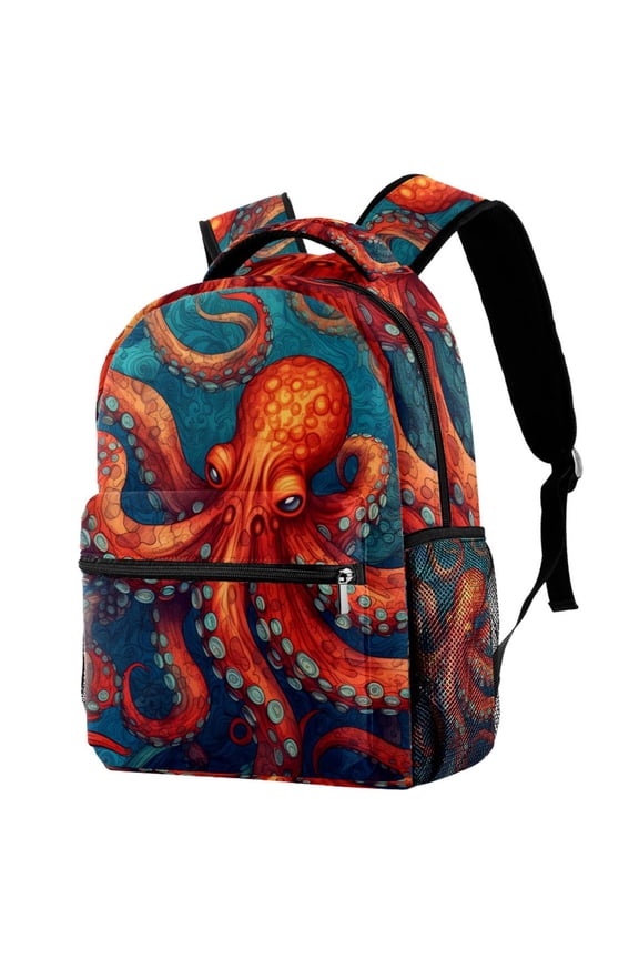 Lightweight Backpack Octopus School Bag Travel Laptop Daypack for Men Women Casual Rucksack
