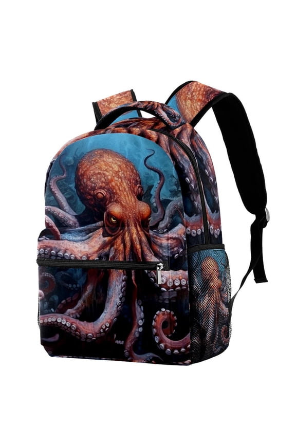 Lightweight Backpack Octopus School Bag Travel Laptop Daypack for Men Women Casual Rucksack