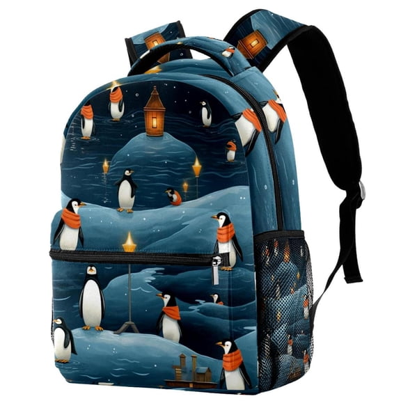 Lightweight Backpack Penguin School Bag Travel Laptop Daypack for Men Women Casual Rucksack