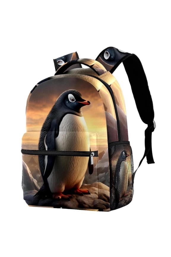 Lightweight Backpack Penguin School Bag Travel Laptop Daypack for Men Women Casual Rucksack