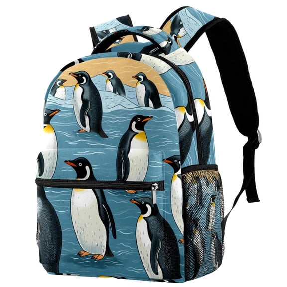 Lightweight Backpack Penguin School Bag Travel Laptop Daypack for Men Women Casual Rucksack