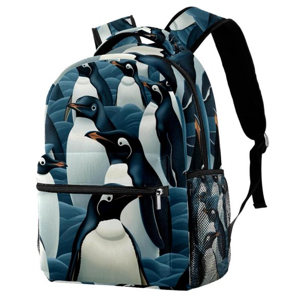 Lightweight Backpack Penguin School Bag Travel Laptop Daypack for Men Women Casual Rucksack