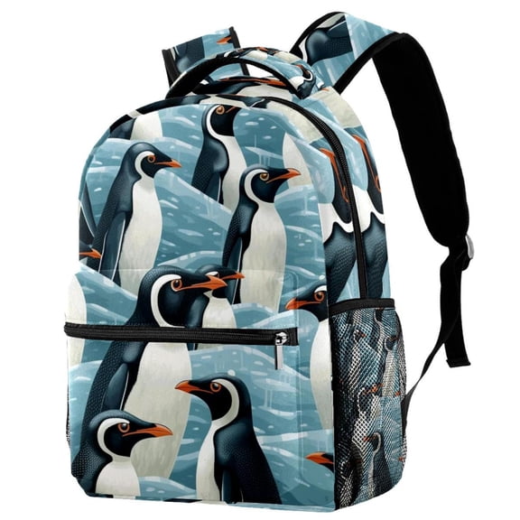 Lightweight Backpack Penguin School Bag Travel Laptop Daypack for Men Women Casual Rucksack