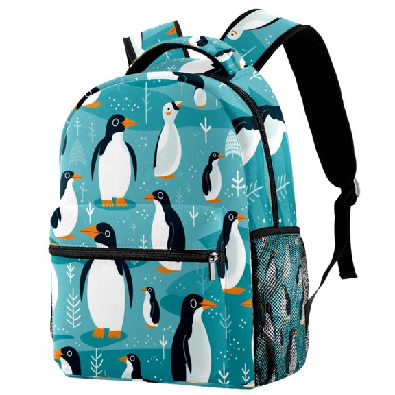 Lightweight Backpack Penguin School Bag Travel Laptop Daypack for Men Women Casual Rucksack