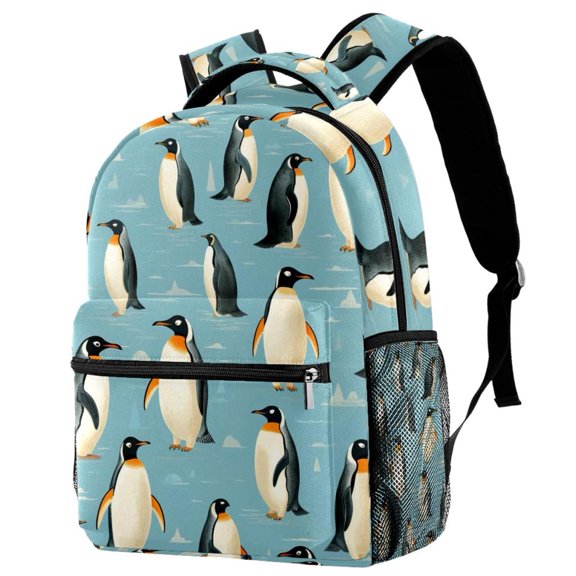 Lightweight Backpack Penguin School Bag Travel Laptop Daypack for Men Women Casual Rucksack