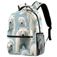 thumbnail image 1 of Lightweight Backpack Polar Bear School Bag Travel Laptop Daypack for Men Women Casual Rucksack, 1 of 6