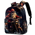 thumbnail image 1 of Lightweight Backpack Santa Claus Motorcycle School Bag Travel Laptop Daypack for Men Women Casual Rucksack, 1 of 6