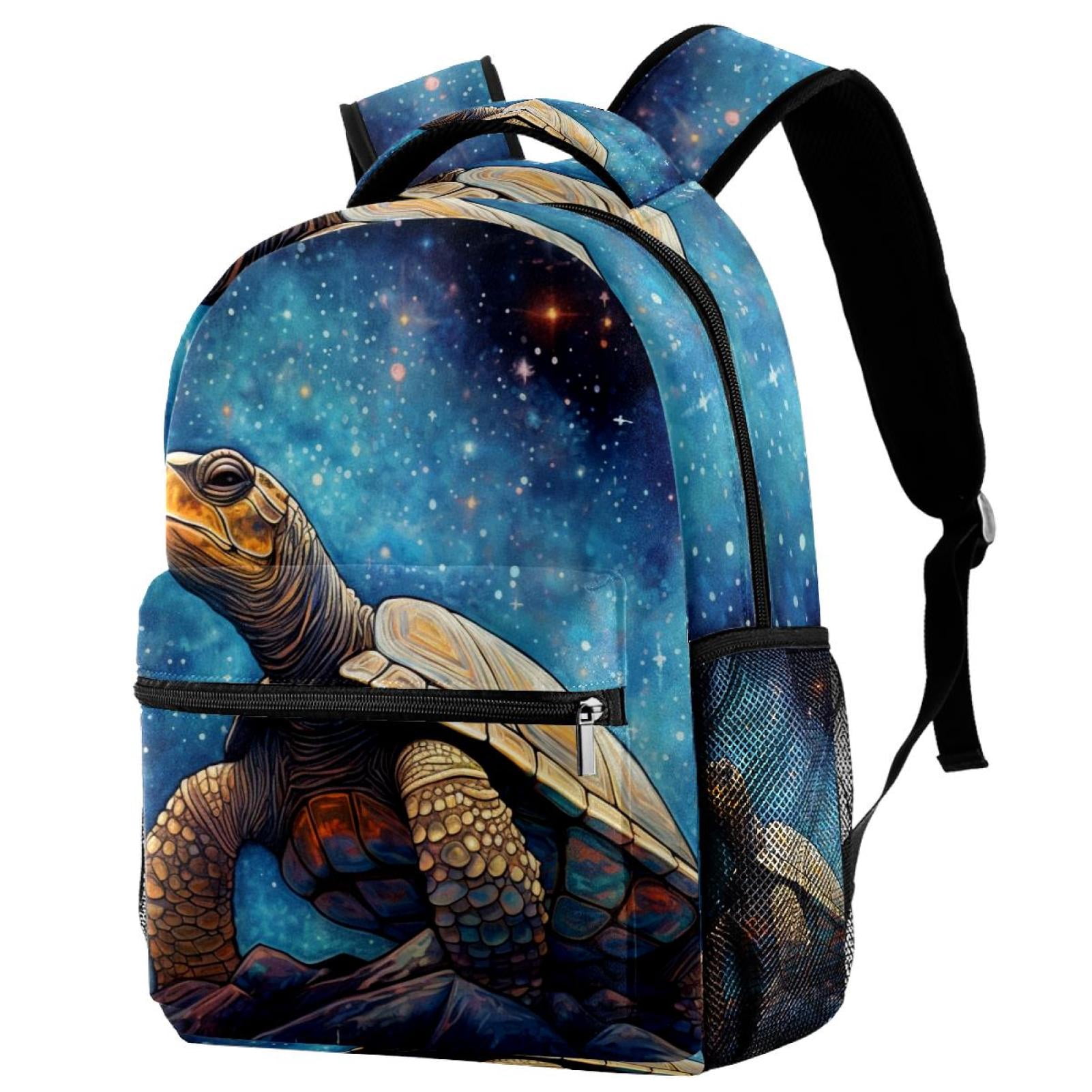 Unisex Street Backpack Turtle Package Travelling PU Leather Tortoise