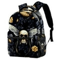 thumbnail image 1 of Lightweight Backpack Skull Bee School Bag Travel Laptop Daypack for Men Women Casual Rucksack, 1 of 6