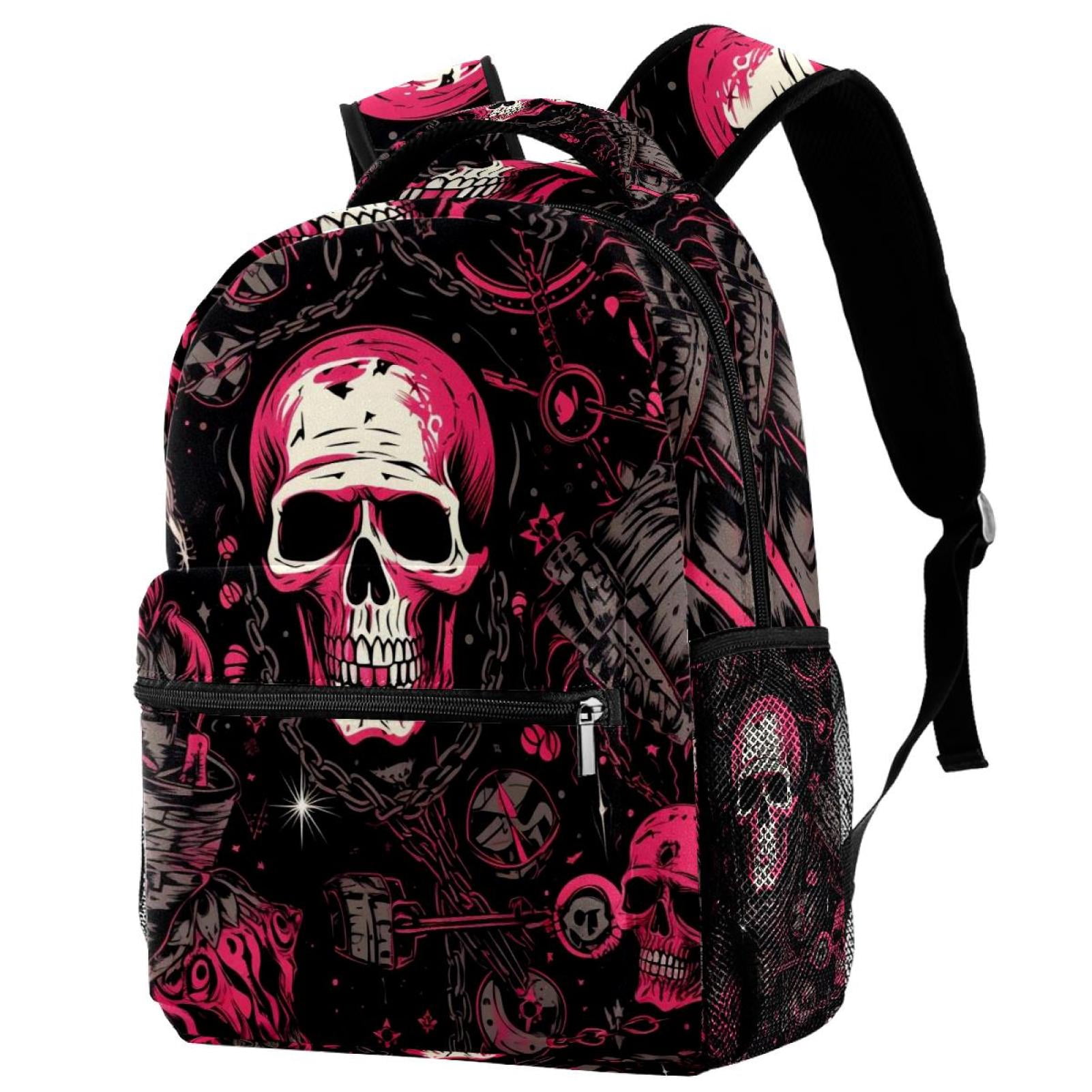 Lightweight Backpack Skull School Bag Travel Laptop Daypack  display picture 1