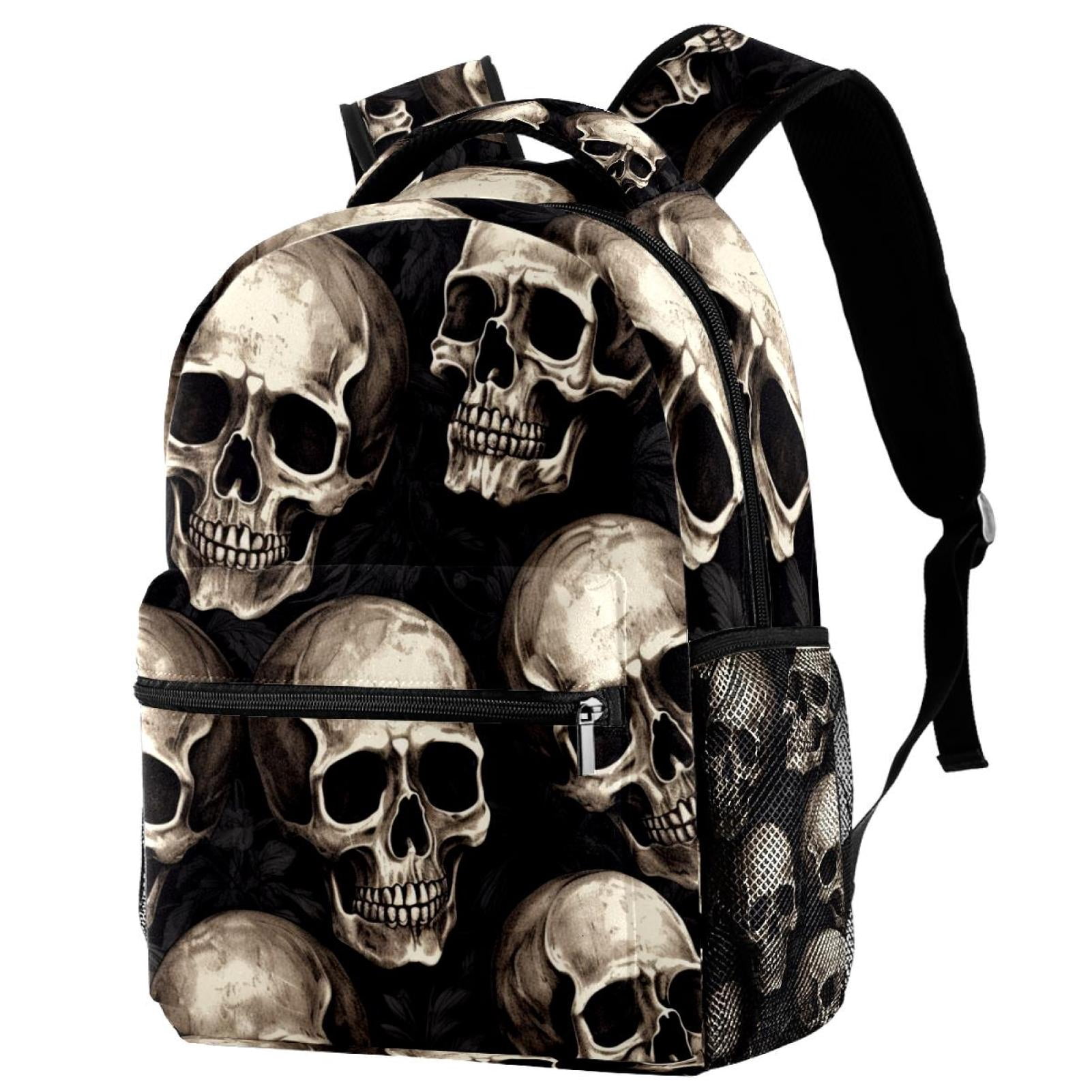 Mojo icon skull Full Size Padded school Backpack 18\