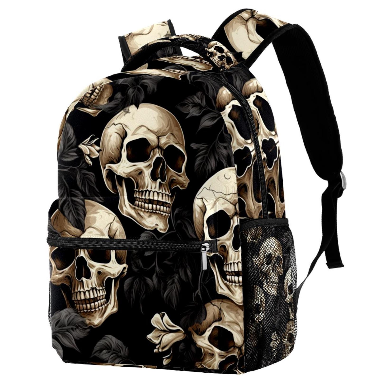 Lightweight Backpack Skull School Bag Travel Laptop Daypack for 