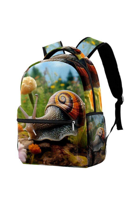 Lightweight Backpack Snails School Bag Travel Laptop Daypack for Men Women Casual Rucksack