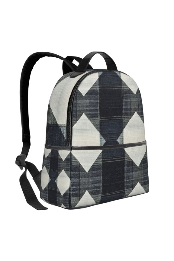Lightweight Backpack With Adjustable Shoulder Strap Empty Bag Upright 1214.5in For Weekend Holiday Travel Hiking Argyle Plaid Dimgray_95746_2